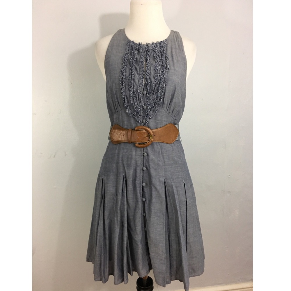 Chambray racer back dancing dress